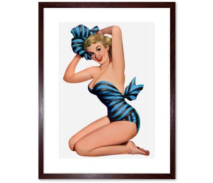Retro Pin Up Girl 11 Framed Print